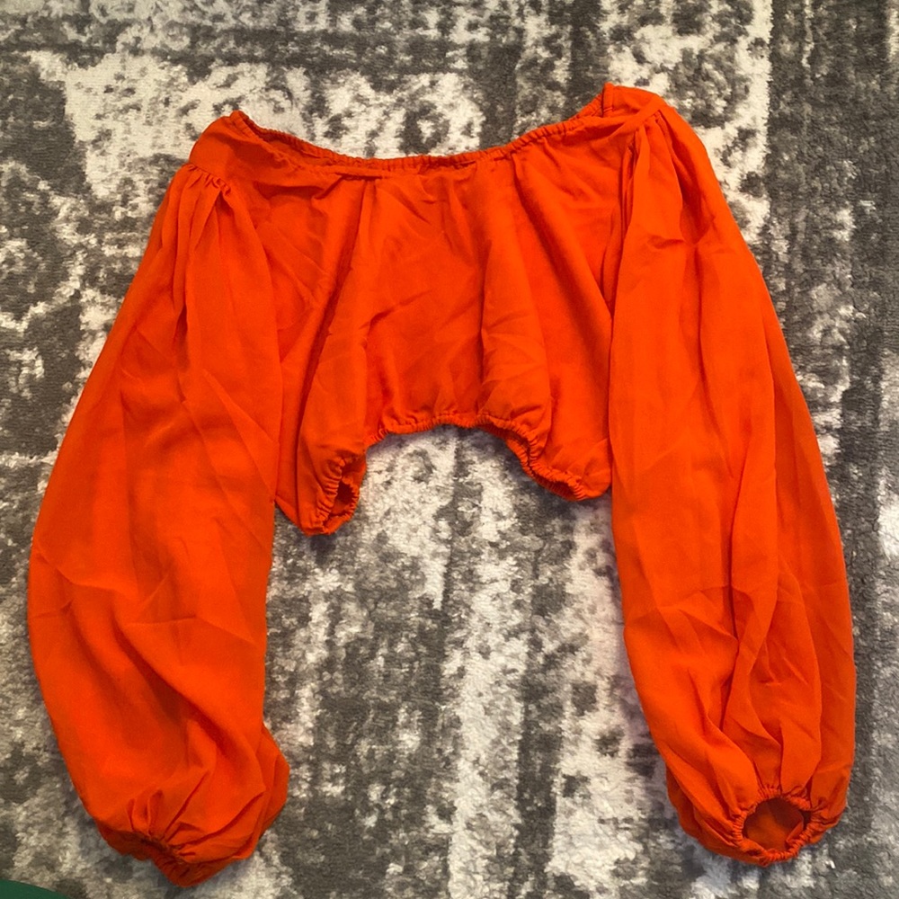 vintage orange blouse